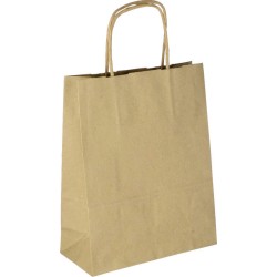 PS101G001 Papiertasche mit Papierkordel EKO PLUS braun glatt.