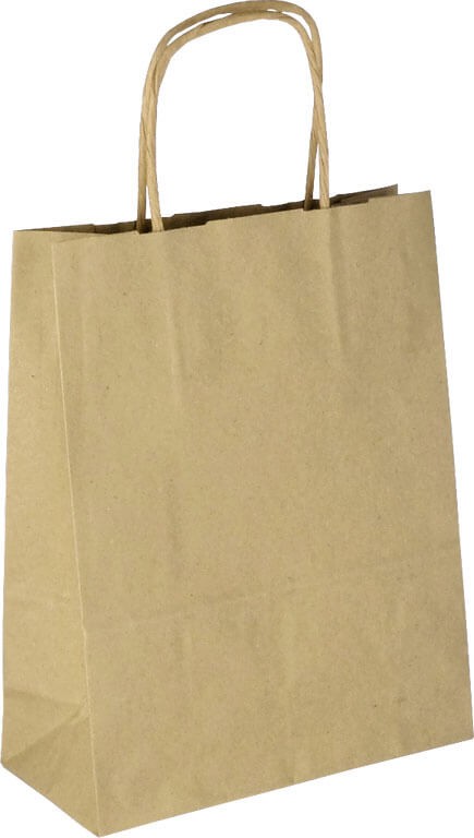 PS101G001 Papiertasche mit Papierkordel EKO PLUS braun glatt.