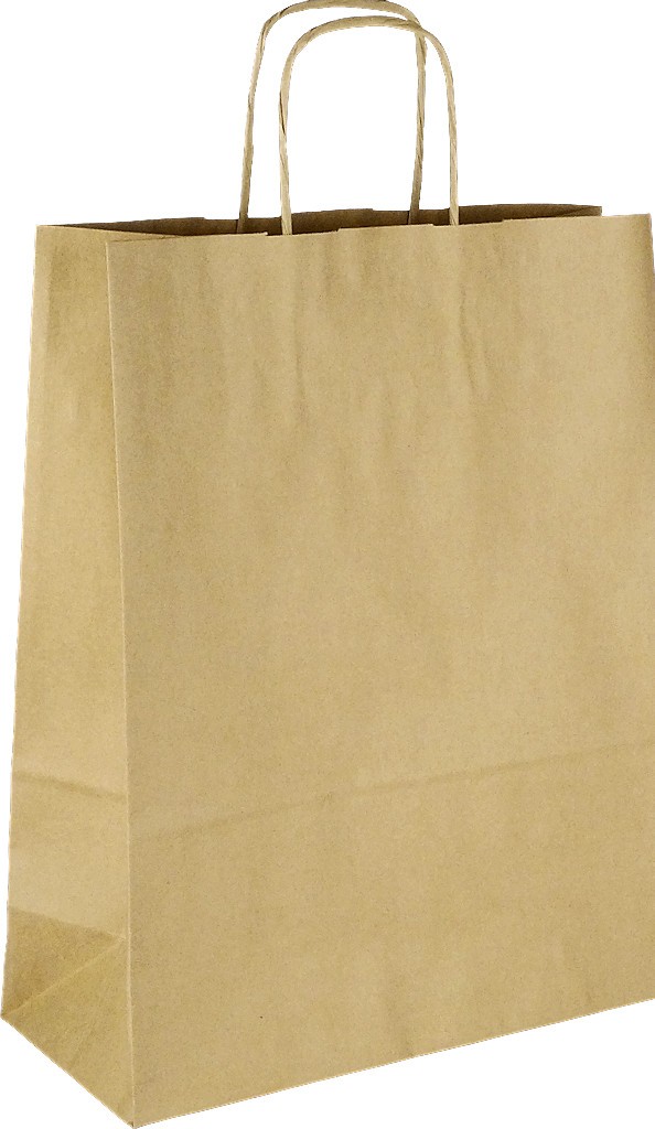PS105G001 Papiertasche mit Papierkordel EKO PLUS braun glatt.