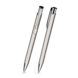 C-04  Kugelschreiber. Silber - matt.