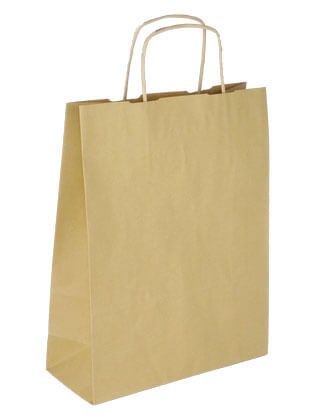 PS103G001 Papiertasche mit Papierkordel EKO PLUS braun glatt.