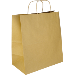 PS106G001 Papiertasche mit Papierkordel EKO PLUS braun glatt.