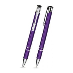 C-19 Kugelschreiber. Violett - glänzend.