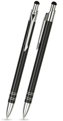 BT-01 Kugelschreiber Touch Pen. Schwarz - glänzend.