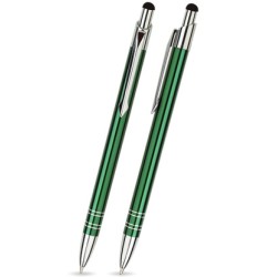 BT-13 Kugelschreiber Touch Pen. Dunkelgrün - glänzend.