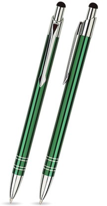 BT-13 Kugelschreiber Touch Pen. Dunkelgrün - glänzend.