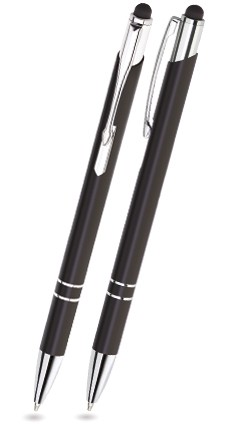 BET-01 Kugelschreiber Touch Pen BELLO. Schwarz - glänzend.