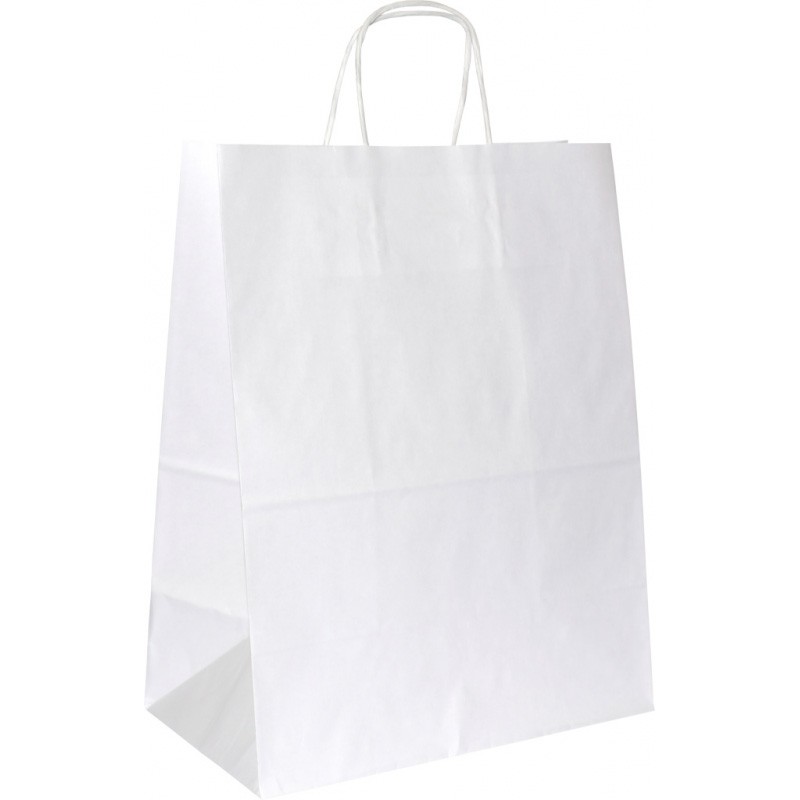 PS220G002 Papiertasche mit Papierkordel EKO PLUS, weiß glatt