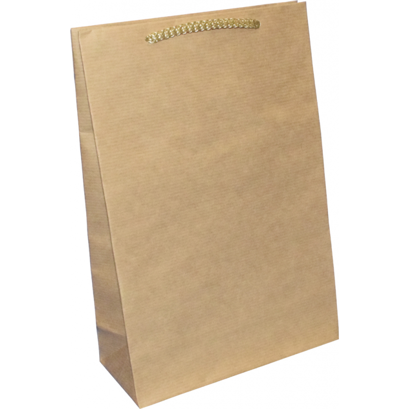 PR102R001 - Papiertasche EKO PRESTIGE mit Textilkordel, braun