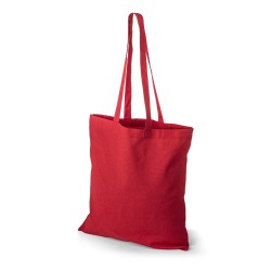 Rote Oeko-Tex STANDARD 100 Baumwolltasche mit langen Henkeln