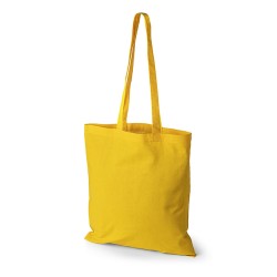 Gelbe Oeko-Tex STANDARD 100 Baumwolltasche mit langen Henkeln