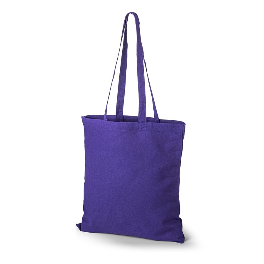 Violett Oeko-Tex STANDARD 100 Baumwolltasche mit langen Henkeln