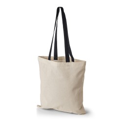 Baumwolltasche mit Kontrasthenkeln natur/schwarz