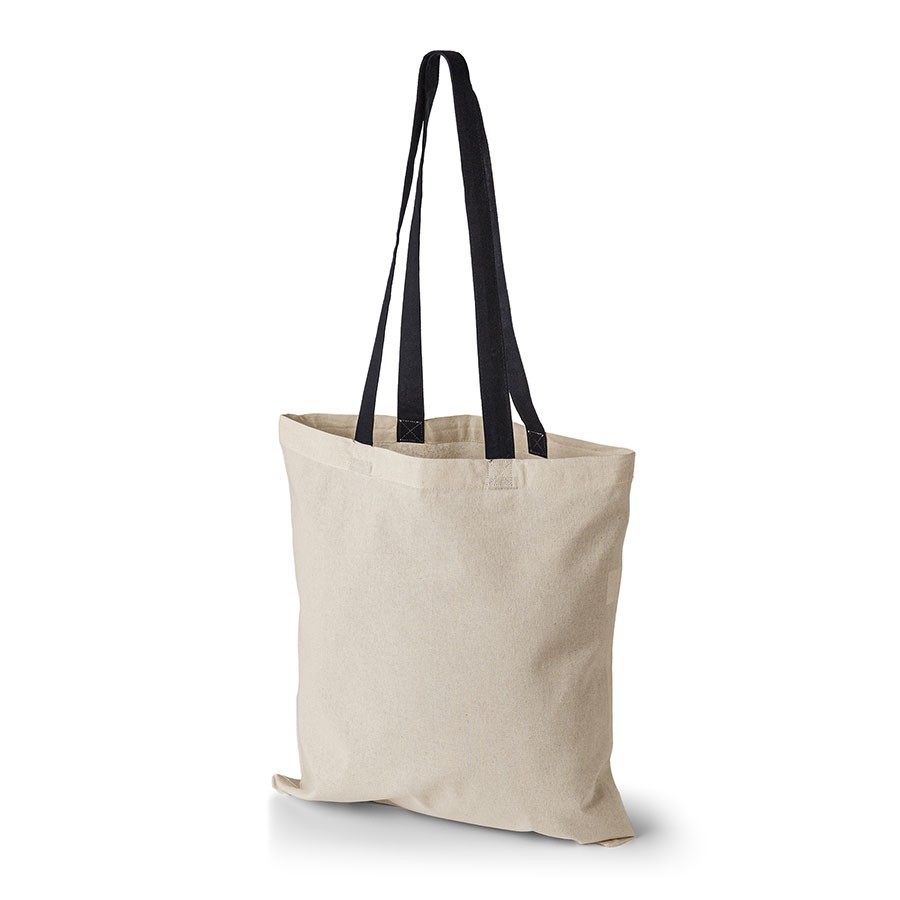 Baumwolltasche mit Kontrasthenkeln natur/schwarz