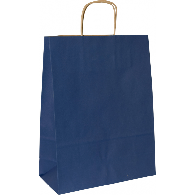 PS303G051 Papiertasche mit Papierkordel EKO PLUS dunkelblau "A4"