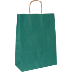 PS303G071 Papiertasche mit Papierkordel EKO PLUS dunkelgrün "A4"