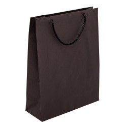 PR303R033 - Papiertasche EKO PRESTIGE mit Textilkordel, schwarz