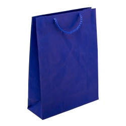 PR303R055 - Papiertasche EKO PRESTIGE mit Textilkordel, marineblau