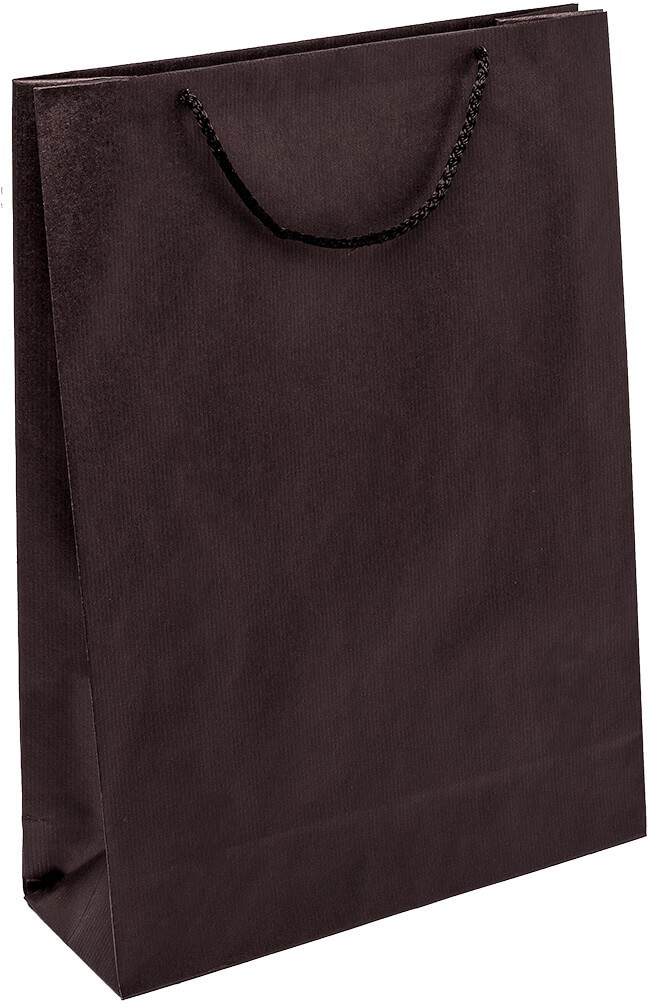 PR304R033 - Papiertasche EKO PRESTIGE mit Textilkordel, schwarz